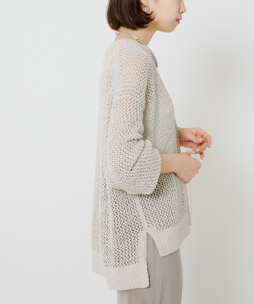 URBAN RESEARCH（アーバンリサーチ）の「透かし柄ニットプルオーバー（ニット/セーター・レディース・アイボリー/ブラウン/ブルー系その他・FREE）」の16枚目の写真