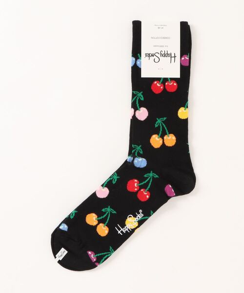 Happy Socks(ハッピーソックス)の「【HAPPY SOCKS】キャッチーデザインソックス(ソックス/靴下・レディース・ブラック系その他/ブラック系その他3・MEDIUM/SMALL)」の1枚目の写真
