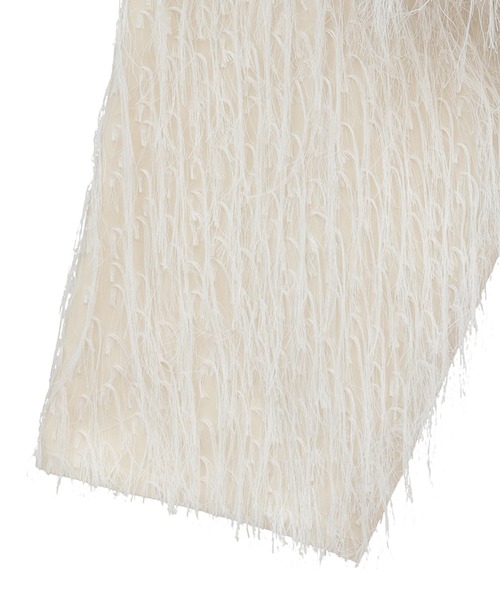 CLANE（クラネ）の「FRINGE SHORT JACKET（その他アウター・レディース・アイボリー/ブラック/レッド・1/2）」の14枚目の写真