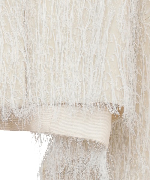 CLANE（クラネ）の「FRINGE SHORT JACKET（その他アウター・レディース・アイボリー/ブラック/レッド・1/2）」の16枚目の写真