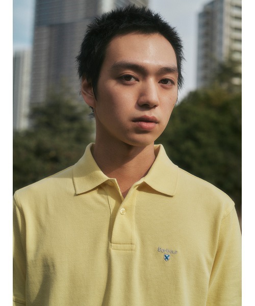 Barbour(バブアー)の「Barbour ロゴ スポーツ ポロシャツ(ポロシャツ・メンズ・ピンク/イエロー/グリーン/ネイビー/カーキ/レッド/ホワイト/ライトブルー/ブラック/スカイブルー系/インディゴブルー・LARGE/MEDIUM/X-LARGE/SMALL)」の9枚目の写真