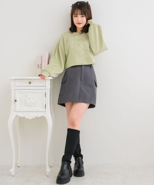 ems excite(エムズエキサイト)の「エンボスロゴポンチCT(Tシャツ/カットソー・レディース・ピンク/グリーン/オフホワイト・FREE)」の17枚目の写真