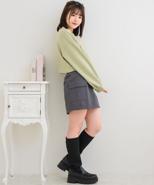 ems excite(エムズエキサイト)の「エンボスロゴポンチCT(Tシャツ/カットソー・レディース・ピンク/グリーン/オフホワイト・FREE)」の16枚目の写真