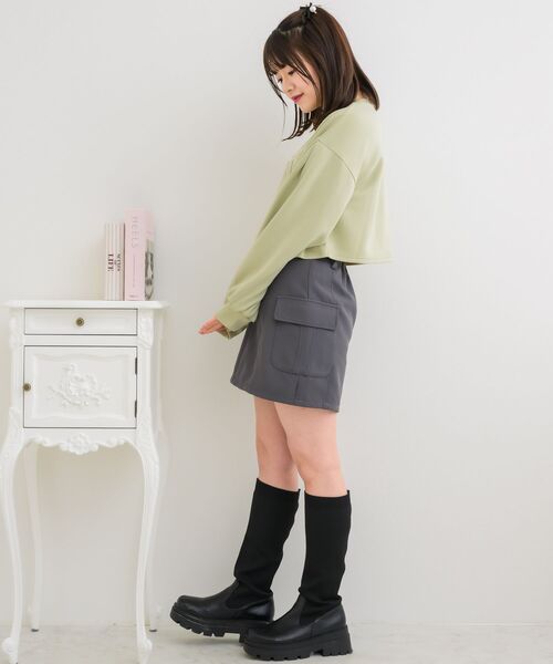 ems excite(エムズエキサイト)の「エンボスロゴポンチCT(Tシャツ/カットソー・レディース・ピンク/グリーン/オフホワイト・FREE)」の15枚目の写真