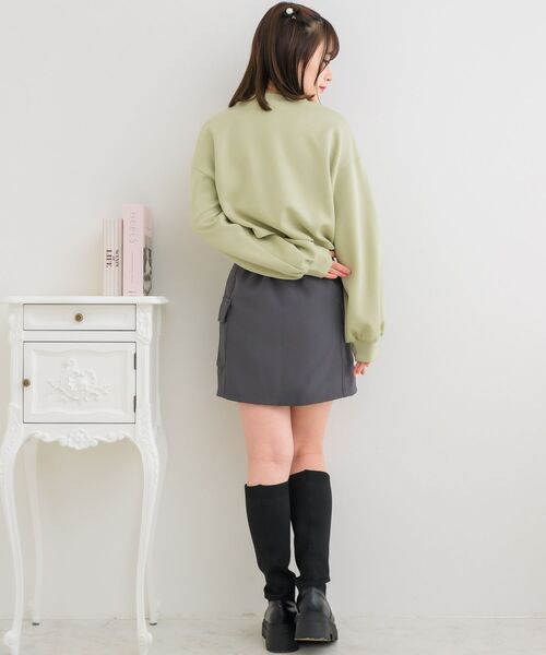 ems excite(エムズエキサイト)の「エンボスロゴポンチCT(Tシャツ/カットソー・レディース・ピンク/グリーン/オフホワイト・FREE)」の14枚目の写真