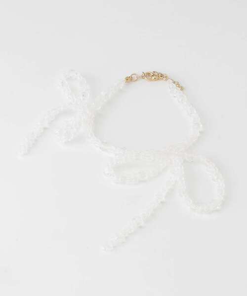 KBF（ケイビーエフ）の「リボンビーズブレスレット（ブレスレット・レディース・オレンジ/クリア・ONE）」の9枚目の写真