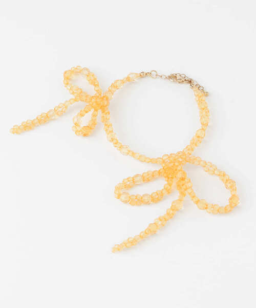 KBF（ケイビーエフ）の「リボンビーズブレスレット（ブレスレット・レディース・オレンジ/クリア・ONE）」の10枚目の写真