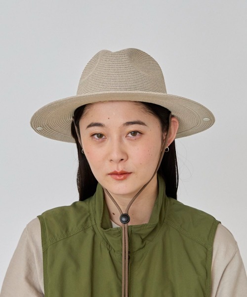 OVERRIDE(オーバーライド)の「OVERRIDE WASHABLE BD STRAP HAT SGP / オーバーライド(ハット・レディース・ブラック/ベージュ/ライトグレー・M/57.5cm/61cm/L/61cm)」の8枚目の写真