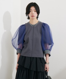 1％ | 1% ボリュームシアースリーブプルオーバー(Tシャツ/カットソー)