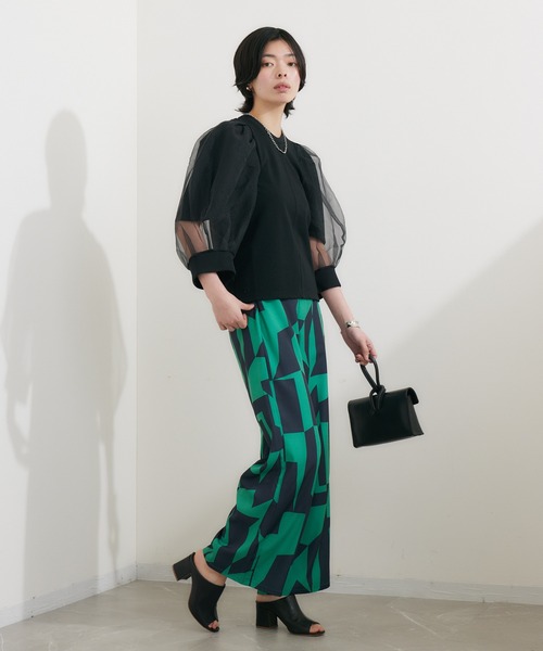 1％（イチ パーセント）の「1% ボリュームシアースリーブプルオーバー（Tシャツ/カットソー・レディース・チャコールグレー/ブラック・FREE）」の5枚目の写真