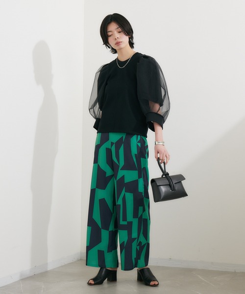 1％（イチ パーセント）の「1% ボリュームシアースリーブプルオーバー（Tシャツ/カットソー・レディース・チャコールグレー/ブラック・FREE）」の6枚目の写真