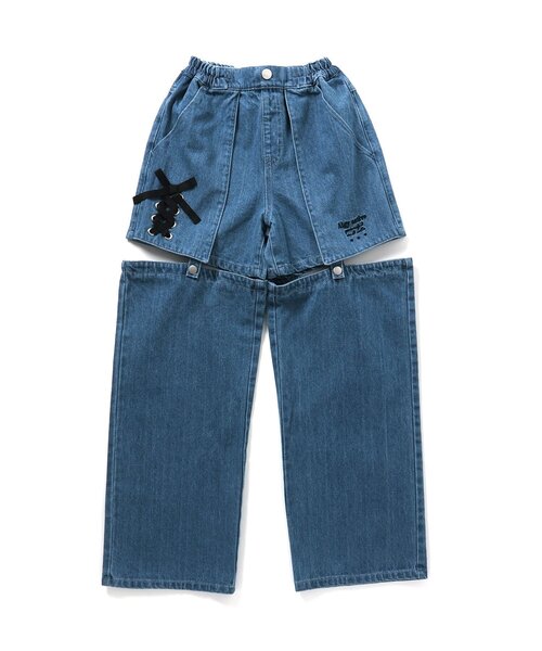 algy(アルジー)の「【ACTIVE】2WAYパンツ(デニムパンツ・キッズ・ブラック/インディゴブルー・MEDIUM/SMALL/X-SMALL/XX-SMALL/XXX-SMALL)」の8枚目の写真