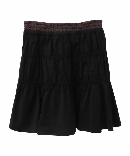 31 Sons de mode（トランテアン　ソン　ドゥ　モード）の「フレアミニタフタスカート（スカート・レディース・ブラック/キャメル・36）」の7枚目の写真