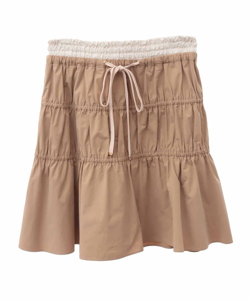 31 Sons de mode（トランテアン　ソン　ドゥ　モード）の「フレアミニタフタスカート（スカート・レディース・ブラック/キャメル・36）」の8枚目の写真