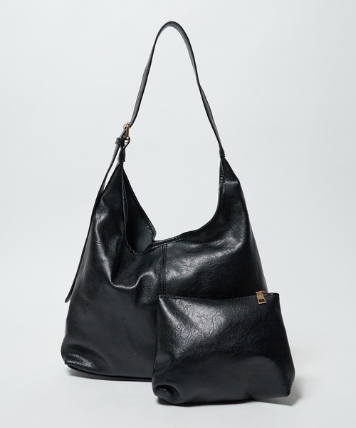 ROOPTOKYO(ループトウキョウ)の「▲レザー調ショルダーバッグ ユニセックス(ショルダーバッグ・メンズ・ブラック/ブラウン・FREE)」の2枚目の写真