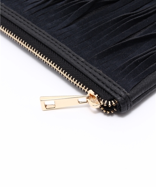 WEGO（ウィゴー）の「WEGO/ フリンジクラッチバッグ（クラッチバッグ・レディース・キャメル/ブラック・FREE）」の12枚目の写真