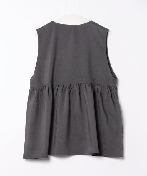 Lull（ルル）の「【Lull / ルル】セットアップ対応 / キレイめペプラムタンクトップ（ベスト・レディース・ブラック/アイボリー・ONESIZE）」の22枚目の写真