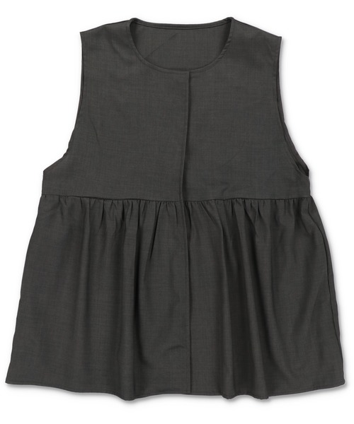 Lull（ルル）の「【Lull / ルル】セットアップ対応 / キレイめペプラムタンクトップ（ベスト・レディース・ブラック/アイボリー・ONESIZE）」の16枚目の写真