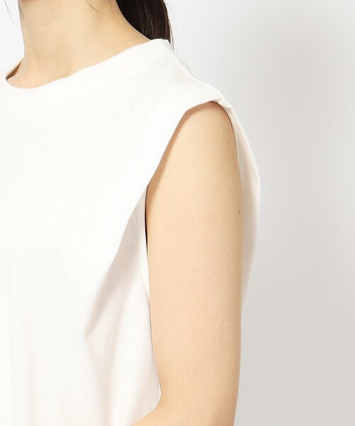 Cutie Blonde（キューティーブロンド）の「◆【洗える】タックノースリーブTシャツ（Tシャツ/カットソー・レディース・ホワイト系/ブラック/ブルー/オレンジ・00）」の21枚目の写真