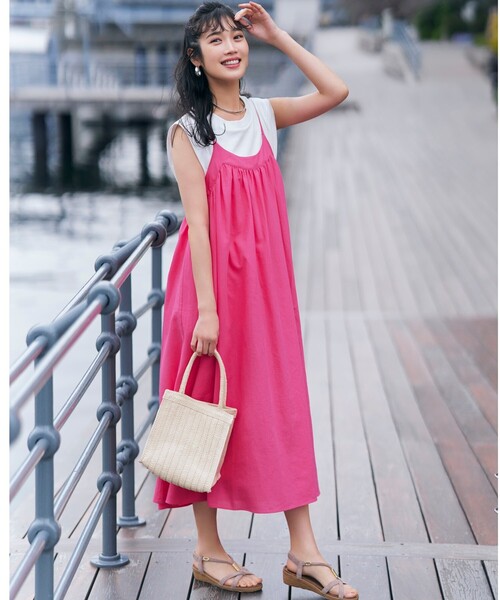 Cutie Blonde（キューティーブロンド）の「◆【洗える】タックノースリーブTシャツ（Tシャツ/カットソー・レディース・ホワイト系/ブラック/ブルー/オレンジ・00）」の18枚目の写真