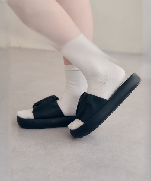 CIAOPANIC TYPY（チャオパニックティピー）の「■パッファーデザインサンダル（サンダル・レディース・ブラウン/アイボリー/ブラック・23cm/24cm/25cm）」の5枚目の写真