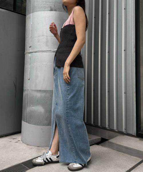 WILLOW（ウィロー）の「【willow】ラメZIPリブニットキャミビスチェ（キャミソール・レディース・グレー/チャコールグレー・ONE SIZE）」の12枚目の写真