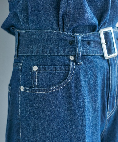 VIS(ビス)の「【セットアップ対応】ライトデニムベルト付きセンタープレスワイドパンツ【洗える】(デニムパンツ・レディース・ブルー系その他3/ブルー系その他4/ホワイト系その他4・S/M)」の20枚目の写真