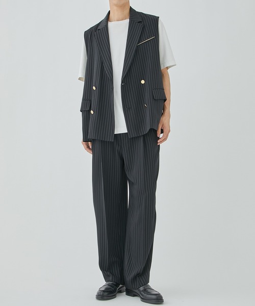 CULLNI（クルニ）の「STUDIOUS別注 NOSLEEVE STRIPE JACKET