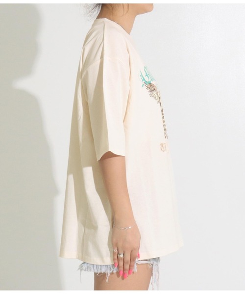 anap mimpi（アナップミンピ）の「イーグルプリント コットン ビッグTシャツ（Tシャツ/カットソー・レディース・ダークグレー/ベージュ系その他/ピンクベージュ・FREE）」の22枚目の写真