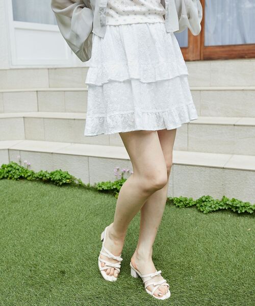 MAJESTIC LEGON（マジェスティックレゴン）の「コットンティアードミニスカパン（スカート・レディース・オフホワイト/ホワイト系その他・MEDIUM）」の22枚目の写真