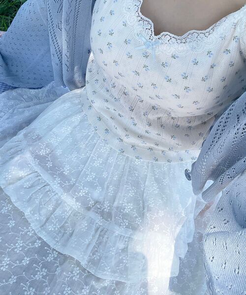 MAJESTIC LEGON（マジェスティックレゴン）の「コットンティアードミニスカパン（スカート・レディース・オフホワイト/ホワイト系その他・MEDIUM）」の15枚目の写真