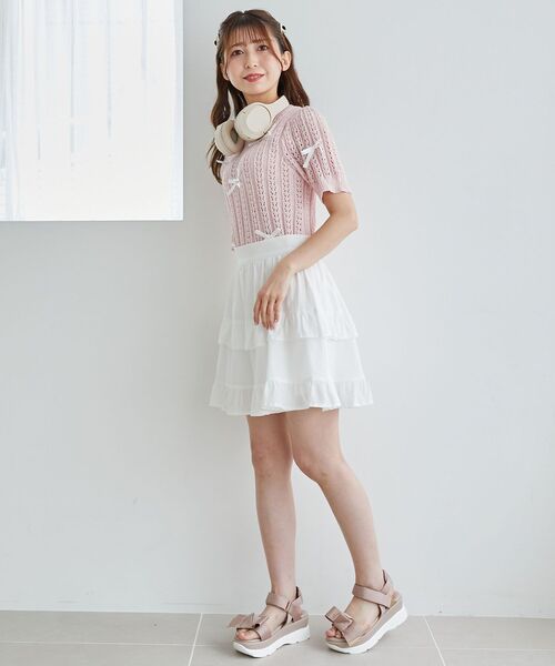 MAJESTIC LEGON（マジェスティックレゴン）の「コットンティアードミニスカパン（スカート・レディース・オフホワイト/ホワイト系その他・MEDIUM）」の13枚目の写真