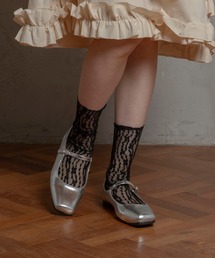 ［select］クルー丈レースソックス