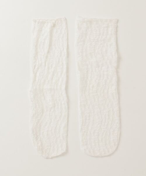 poiregnee（ポワニェ）の「［select］クルー丈レースソックス（ソックス/靴下・レディース・ブラック/ベージュ/ホワイト・FREE）」の8枚目の写真