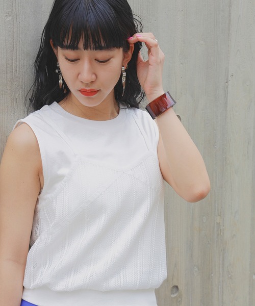 BEAMS BOY ホワイトキャミソール　レイヤード BEAMS BOY ホワイトキャミソール レイヤード BEAMS BOY ホワイト