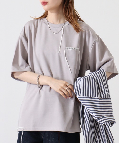 CHAIN STITCH ロゴ 半袖 刺繍 Tシャツ・カットソー セール】ポンチアソートハンドステッチ刺繍Tシャツ（Tシャツ