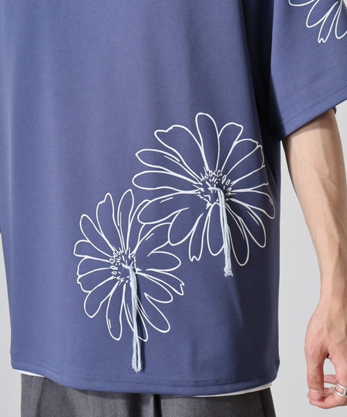 ATELANE(アテレーン)の「ポンチアソートハンドステッチ刺繍Tシャツ(Tシャツ/カットソー・メンズ・ホワイト/ブラック系/ホワイト系/ブラック/グレー/ブルー・L/M)」の16枚目の写真