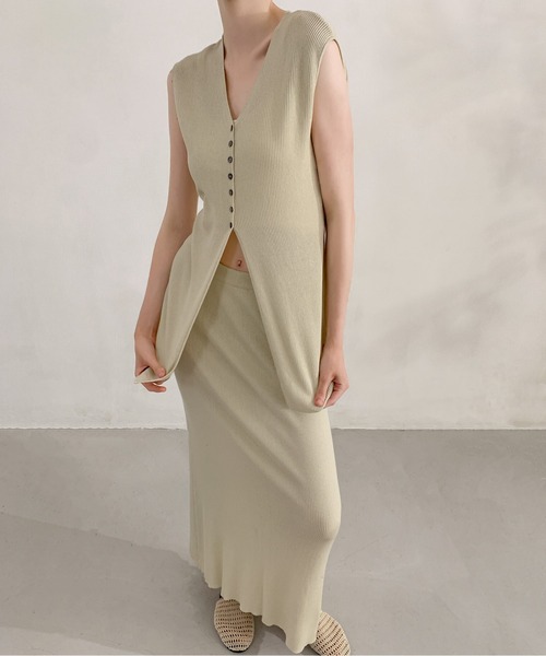 【セール】【Decade】ニットトップス＆スカート 2点セット（セットアップ）｜DECADE CLASSIC（ディケイド クラシック）