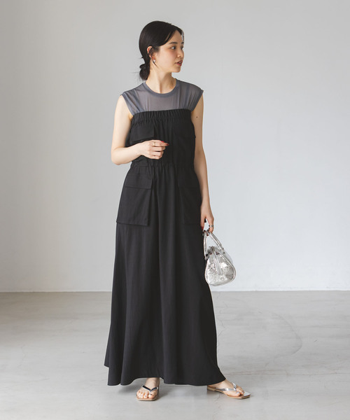 Noble（ノーブル）の「カーゴディテール2WAYワンピース（ワンピース・レディース・ブラック/ブルー系その他・FREE）」の5枚目の写真