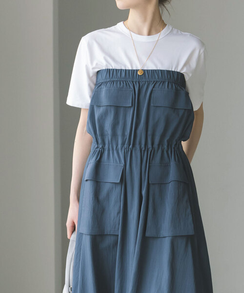 Noble（ノーブル）の「カーゴディテール2WAYワンピース（ワンピース・レディース・ブラック/ブルー系その他・FREE）」の7枚目の写真