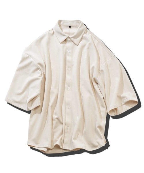 jiggys shop(ジギーズショップ)の「UVカット梨地BIGオーバーサイズ半袖シャツ(シャツ/ブラウス・メンズ・ダークグレー/ベージュ/ブルー系その他/ブラック/ブルーグレー/アイボリー・MEDIUM/LARGE/X-LARGE)」の13枚目の写真