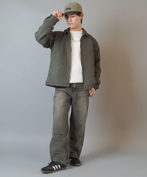 SPINNS(スピンズ)の「ヴィンテージライクダブルニーデニムワークパンツ(デニムパンツ・メンズ・ブラック系その他/ブルー系その他/サックスブルー系・L/M/S)」の16枚目の写真