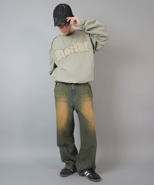 SPINNS(スピンズ)の「ヴィンテージライクダブルニーデニムワークパンツ(デニムパンツ・メンズ・ブラック系その他/ブルー系その他/サックスブルー系・L/M/S)」の20枚目の写真