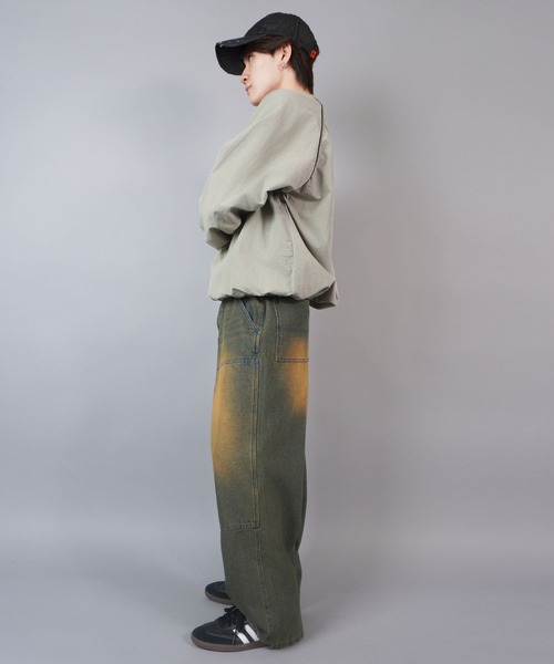 SPINNS(スピンズ)の「ヴィンテージライクダブルニーデニムワークパンツ(デニムパンツ・メンズ・ブラック系その他/ブルー系その他/サックスブルー系・L/M/S)」の21枚目の写真