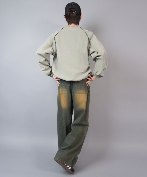 SPINNS(スピンズ)の「ヴィンテージライクダブルニーデニムワークパンツ(デニムパンツ・メンズ・ブラック系その他/ブルー系その他/サックスブルー系・L/M/S)」の22枚目の写真