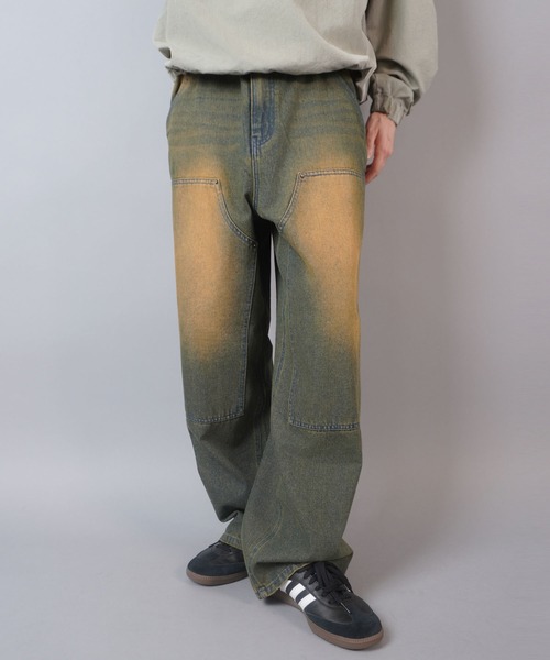 SPINNS(スピンズ)の「ヴィンテージライクダブルニーデニムワークパンツ(デニムパンツ・メンズ・ブラック系その他/ブルー系その他/サックスブルー系・L/M/S)」の17枚目の写真