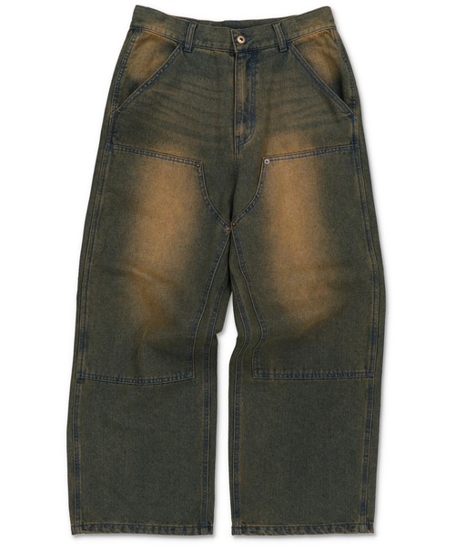 SPINNS(スピンズ)の「ヴィンテージライクダブルニーデニムワークパンツ(デニムパンツ・メンズ・ブラック系その他/ブルー系その他/サックスブルー系・L/M/S)」の7枚目の写真