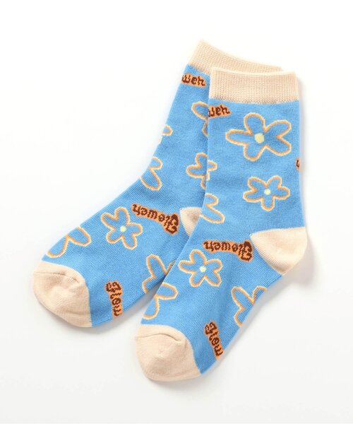 BREEZE（ブリーズ）の「GIRLS総柄ソックス（ソックス/靴下・キッズ・アイボリー/オレンジ/パープル/ブルー・15 /18/21）」の3枚目の写真