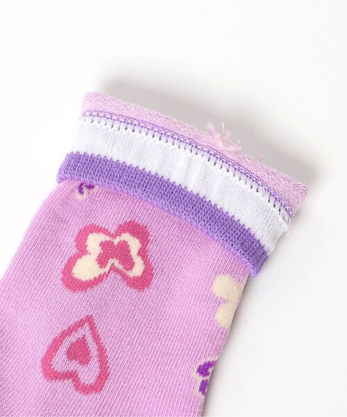 BREEZE（ブリーズ）の「GIRLS総柄ソックス（ソックス/靴下・キッズ・アイボリー/オレンジ/パープル/ブルー・15 /18/21）」の6枚目の写真