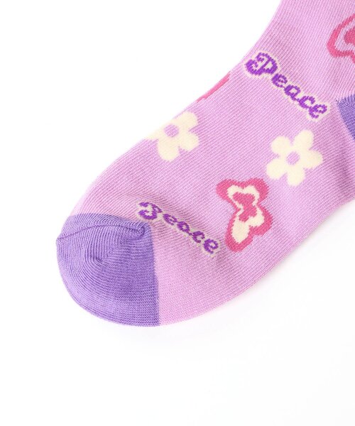 BREEZE（ブリーズ）の「GIRLS総柄ソックス（ソックス/靴下・キッズ・アイボリー/オレンジ/パープル/ブルー・15 /18/21）」の5枚目の写真